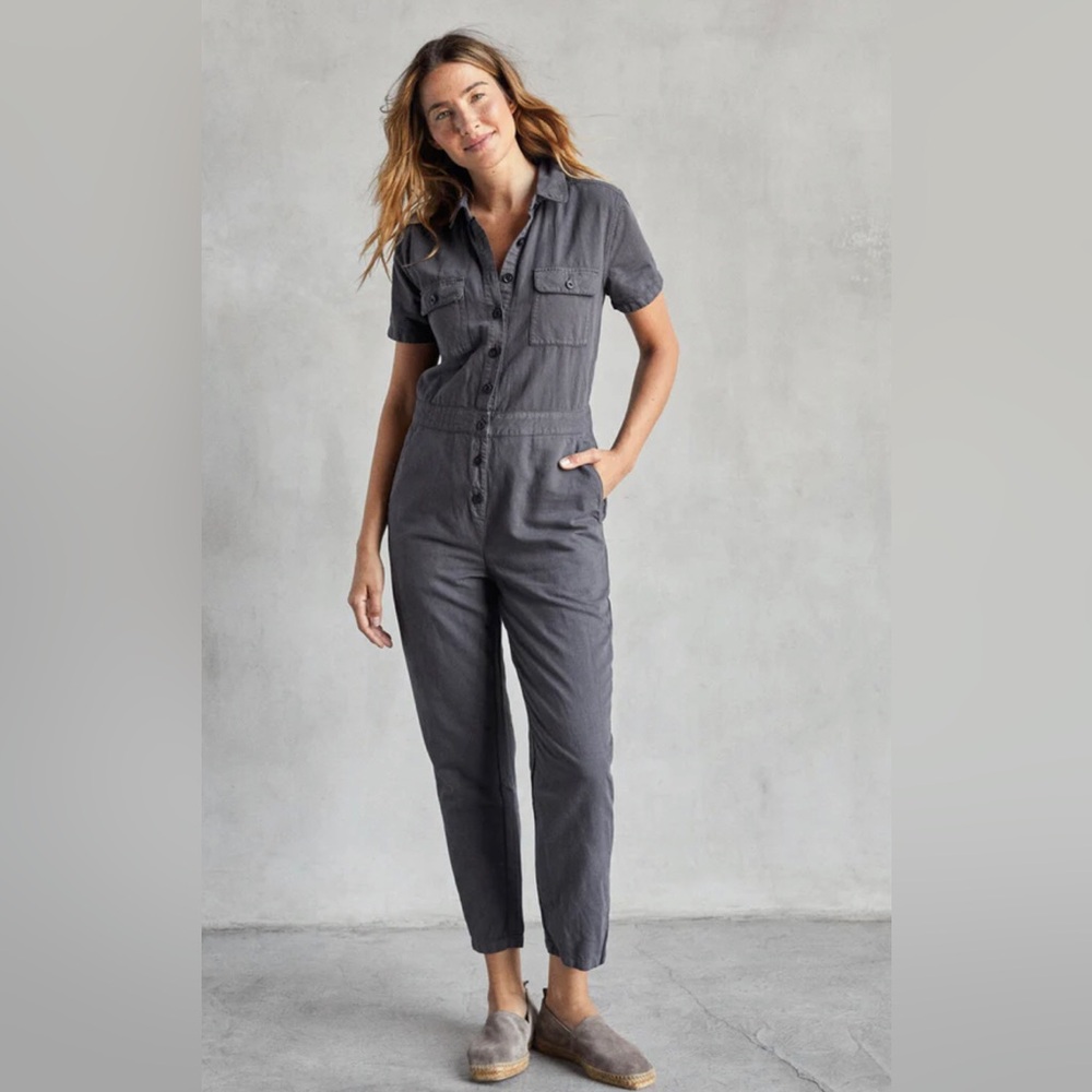Outerknown‎ storm dark gray short sleeve S.E.A suit jumper jumpsuit size large